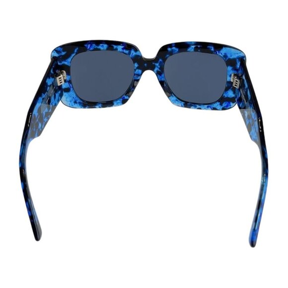 Balenciaga Square Full Rim Blue Marble Silver Hardware Bb0119 S 003 5323 140 main image 5